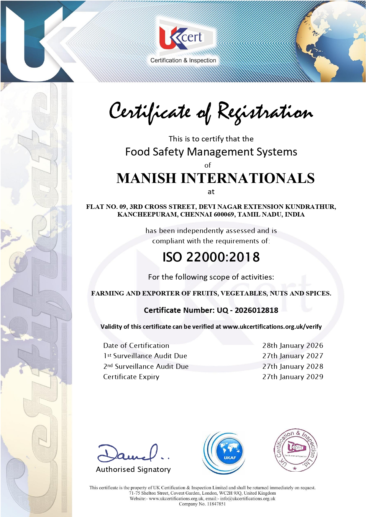 Certificate